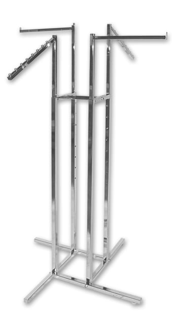 Clothing Rack - 4 Way - Sloping Arms + Straight Arms-0