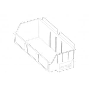 Plastic Slatwall Bins, Storbox