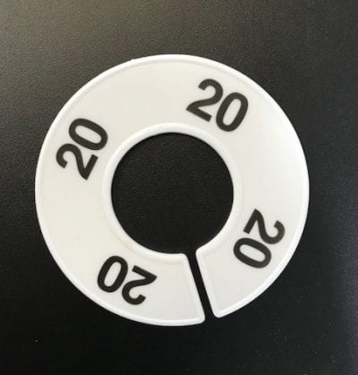 Clothing Rack Sizing Dividers for Retail Clothes Fixtures