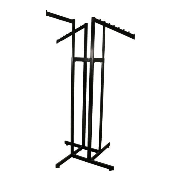 Black Four Way Clothing Rack - Shelves For Shops