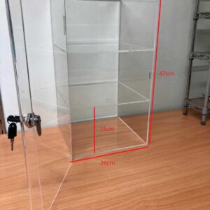 clear acrylic display case with lock