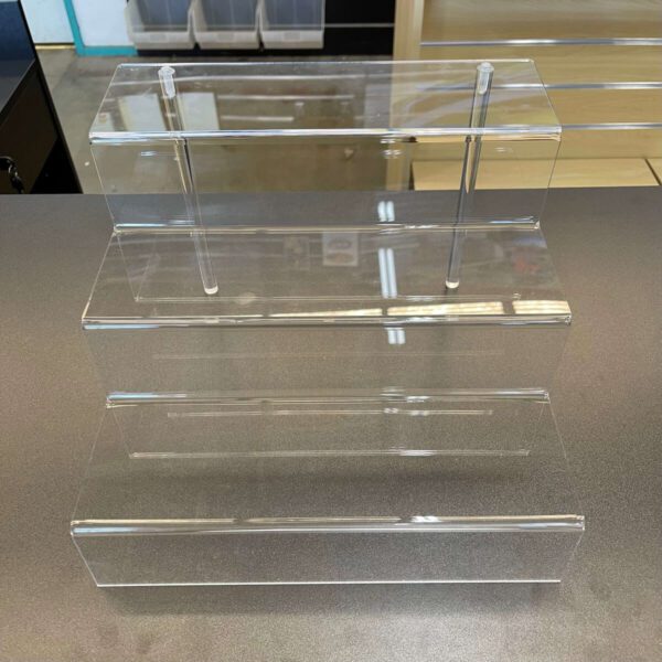 Deep Acrylic Stairs 3 Tiers - Shelves For Shops